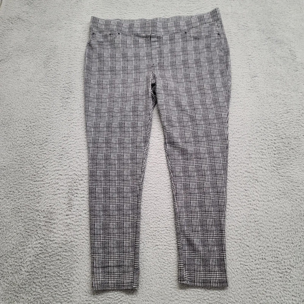 Seven 7 Pants Womens XXL‎ Gray Pull on Leggings Houndstooth Plaid Stretch Casual